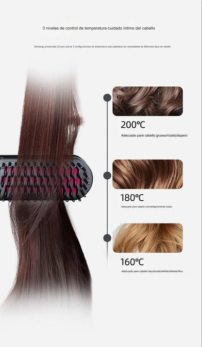 HairGlide Pro: Cepillo Alisador Eléctrico Inalámbrico Freshglow